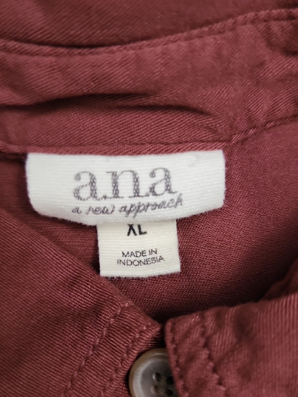 a.n.a Rust-Tone Button-Front Tie-Waist Mini Dress - Picture 2 of 6